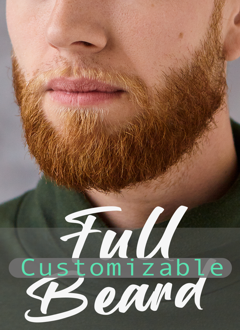 Full Beard Facial Hair Customizable