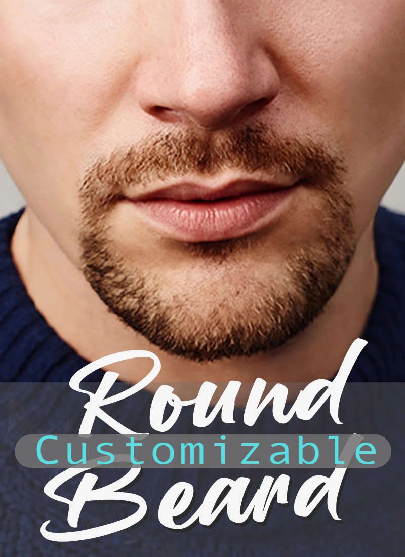 Round Beard Facial Hair Customizable