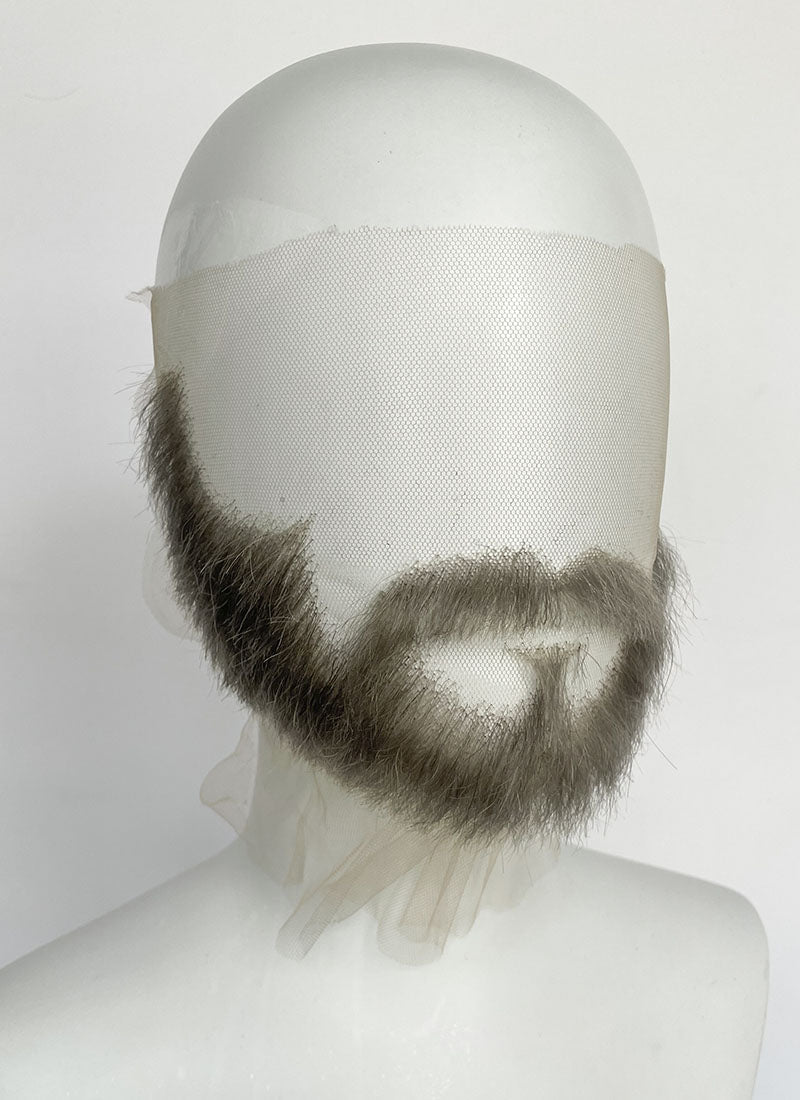 The Last of Us Joel Miller Handmade HD Lace Realistic Grey Beard and Moustache Facial Hair Set MB001
