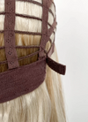 Blonde Mixed Brown With Dark Roots Wavy Mono Top Lace Wig MN014
