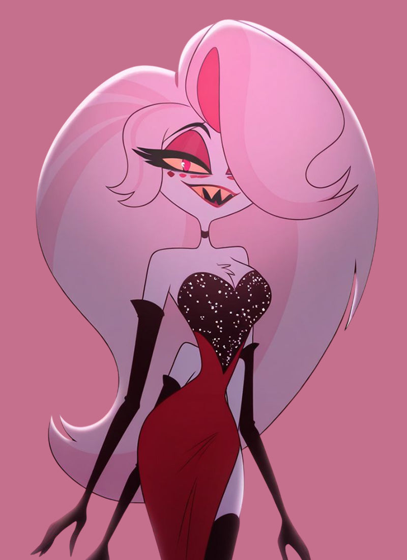 Hazbin Hotel Angel Dust Inspired Lace Front Wig CMS040