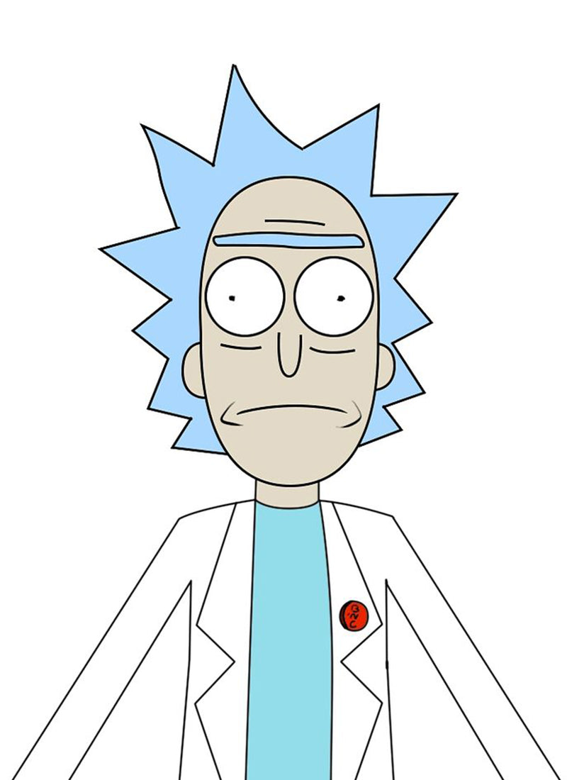 Rick and Morty Rick Sanchez Inspired Lace Front Wig CMS048