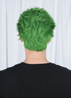 One Piece Roronoa Zoro Green Wavy Lace Front Synthetic Men's Wig LF6044