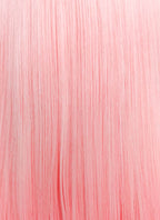 Pastel Pink Straight Lace Front Synthetic Wig LF026