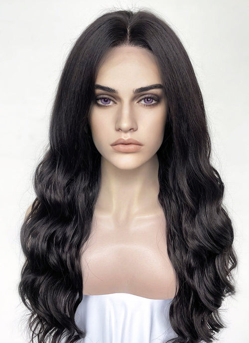 The Witcher 3 Yennefer of Vengerberg Natural Black Wavy Lace Front Synthetic Wig LF095A