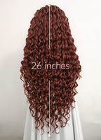 Auburn Curly Lace Front Synthetic Wig LF1308