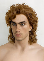 Stranger Things Billy Hargrove Brown Curly Lace Front Synthetic Men's Wig LF1311A