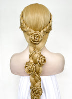 Tangled Rapunzel Blonde Braided Yaki Lace Front Synthetic Wig LF2136