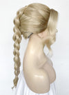 Ash Blonde With Brown Roots Braided Lace Front Synthetic Wig LF2163