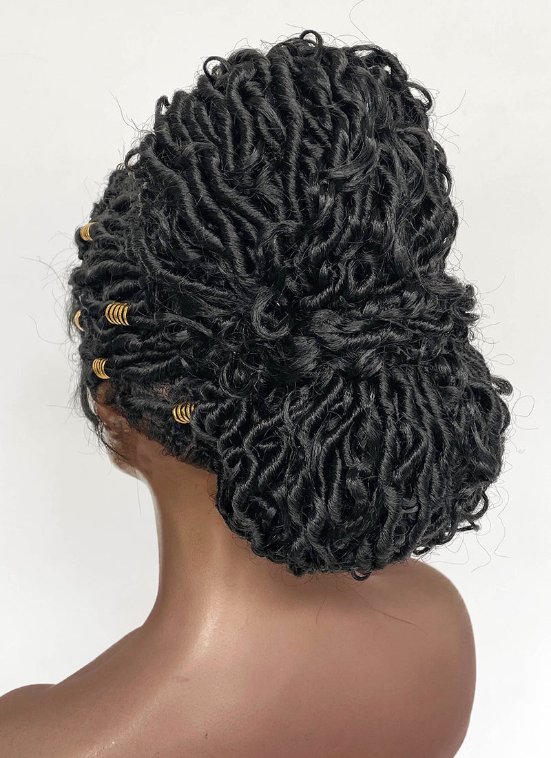 Arcane Mel Medarda Black Dreadlocks Braided Lace Front Synthetic Wig LF2176