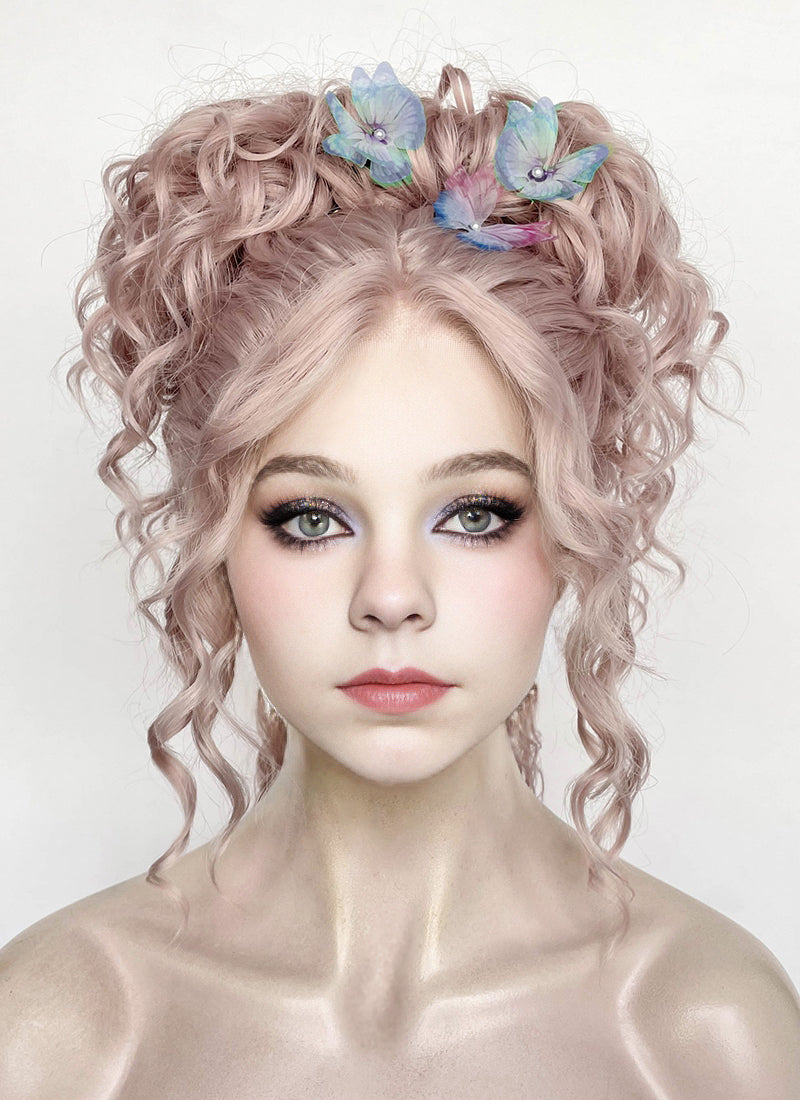 Wednesday Enid Sinclair Gala Pastel Pale Plum Braided Lace Front Synthetic Wig LF2180