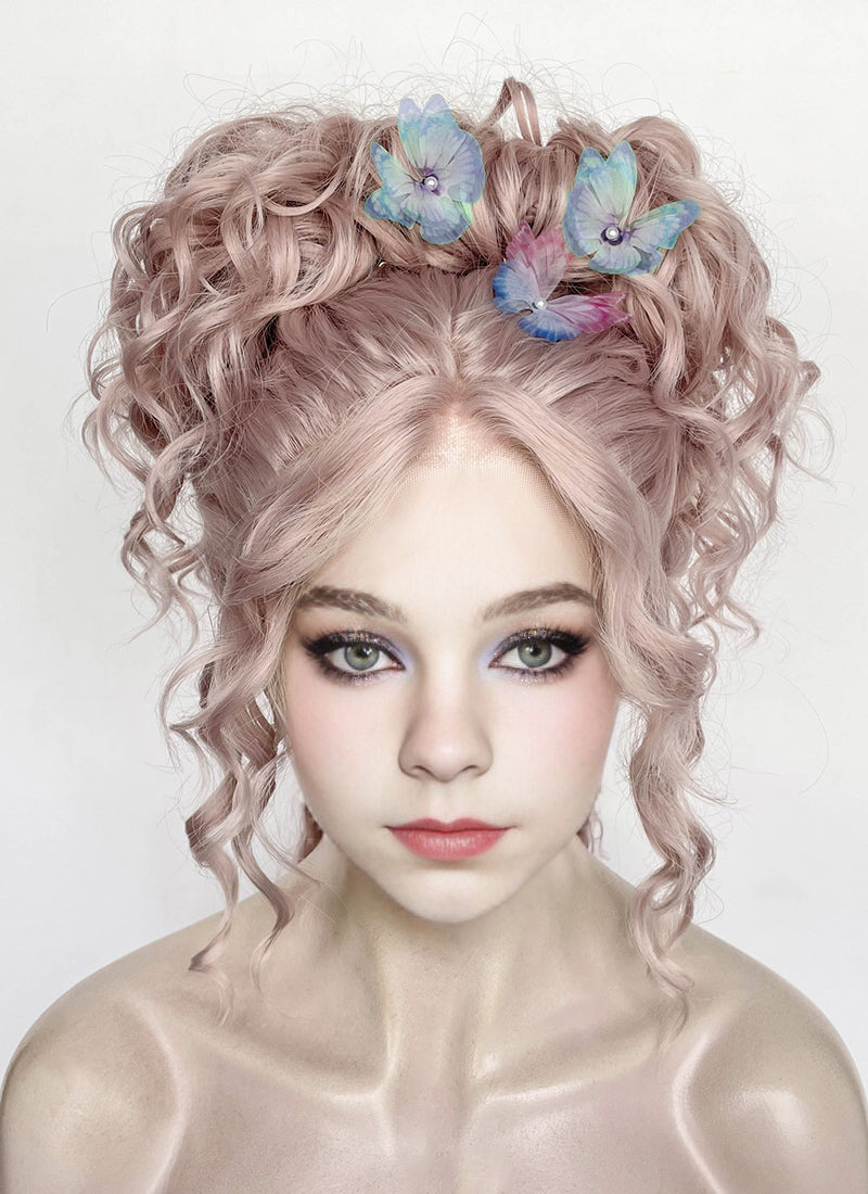 Wednesday Enid Sinclair Gala Pastel Pale Plum Braided Lace Front Synthetic Wig LF2180