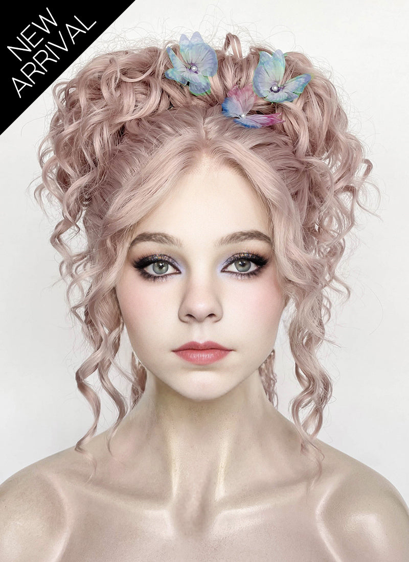 Wednesday Enid Sinclair Gala Pastel Pale Plum Braided Lace Front Synthetic Wig LF2180