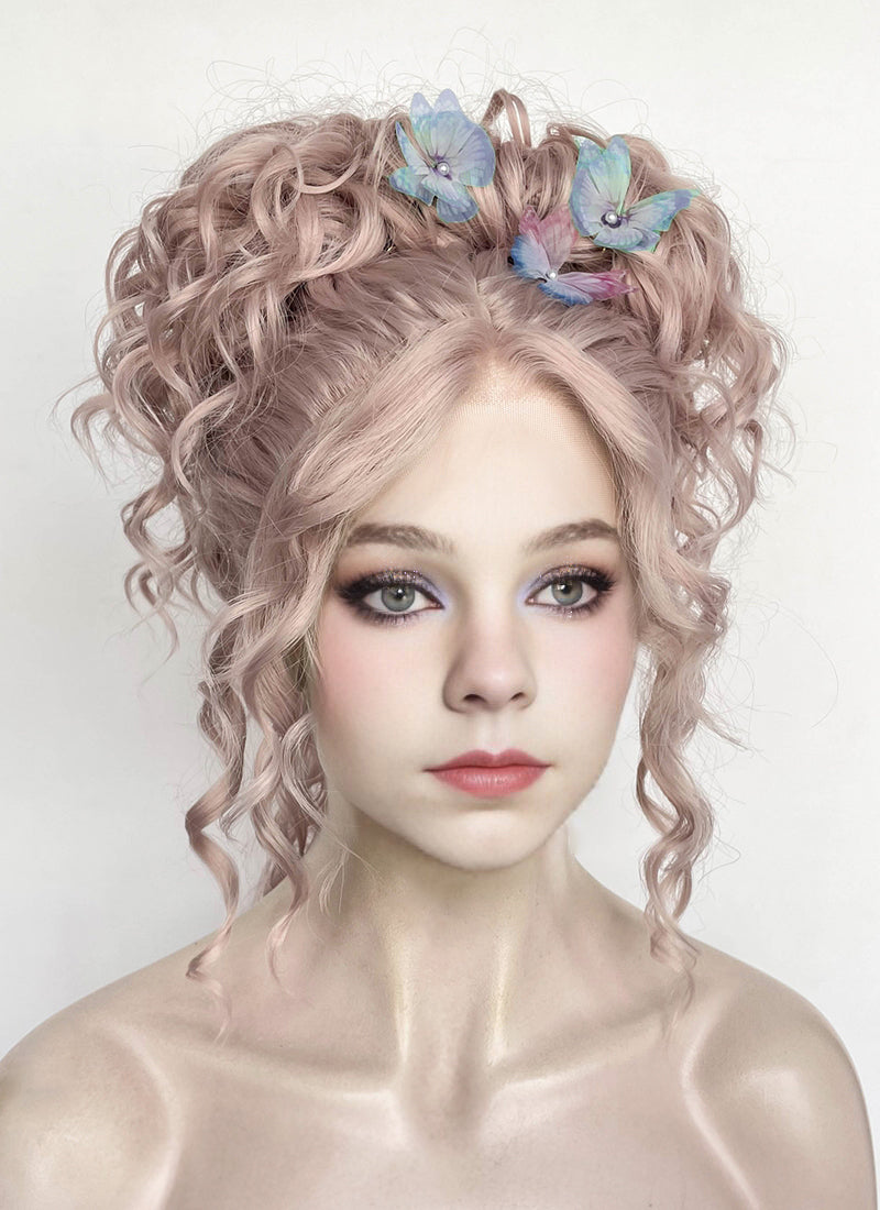 Wednesday Enid Sinclair Gala Pastel Pale Plum Braided Lace Front Synthetic Wig LF2180