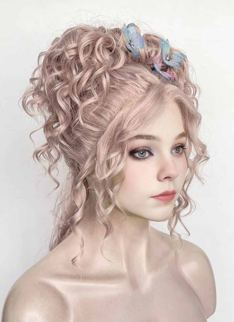 Wednesday Enid Sinclair Gala Pastel Pale Plum Braided Lace Front Synthetic Wig LF2180