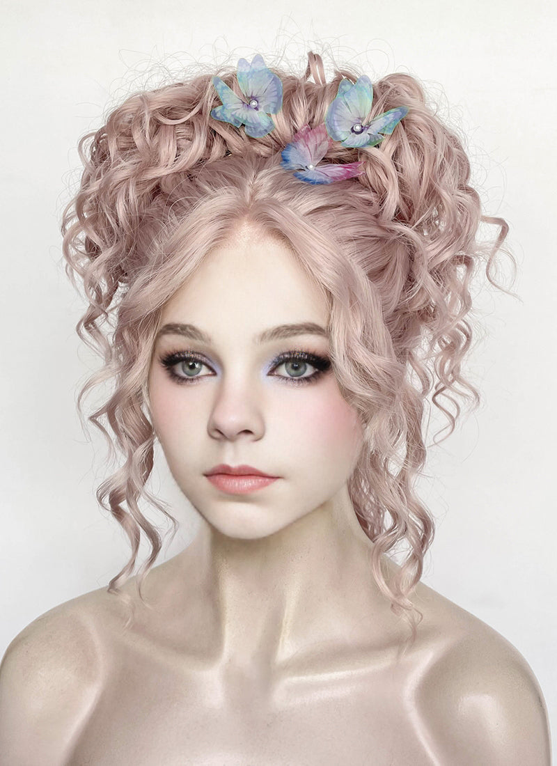 Wednesday Enid Sinclair Gala Pastel Pale Plum Braided Lace Front Synthetic Wig LF2180