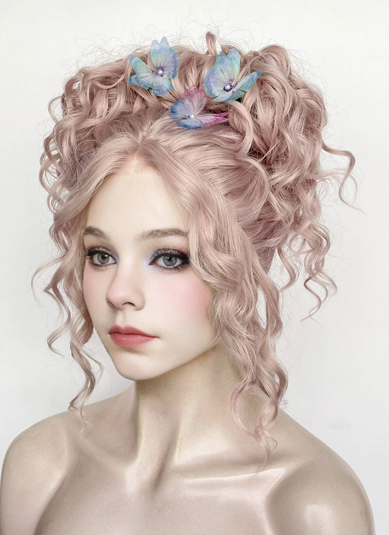 Wednesday Enid Sinclair Gala Pastel Pale Plum Braided Lace Front Synthetic Wig LF2180