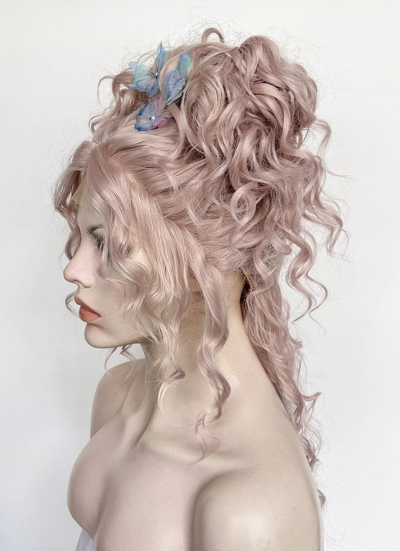 Wednesday Enid Sinclair Gala Pastel Pale Plum Braided Lace Front Synthetic Wig LF2180
