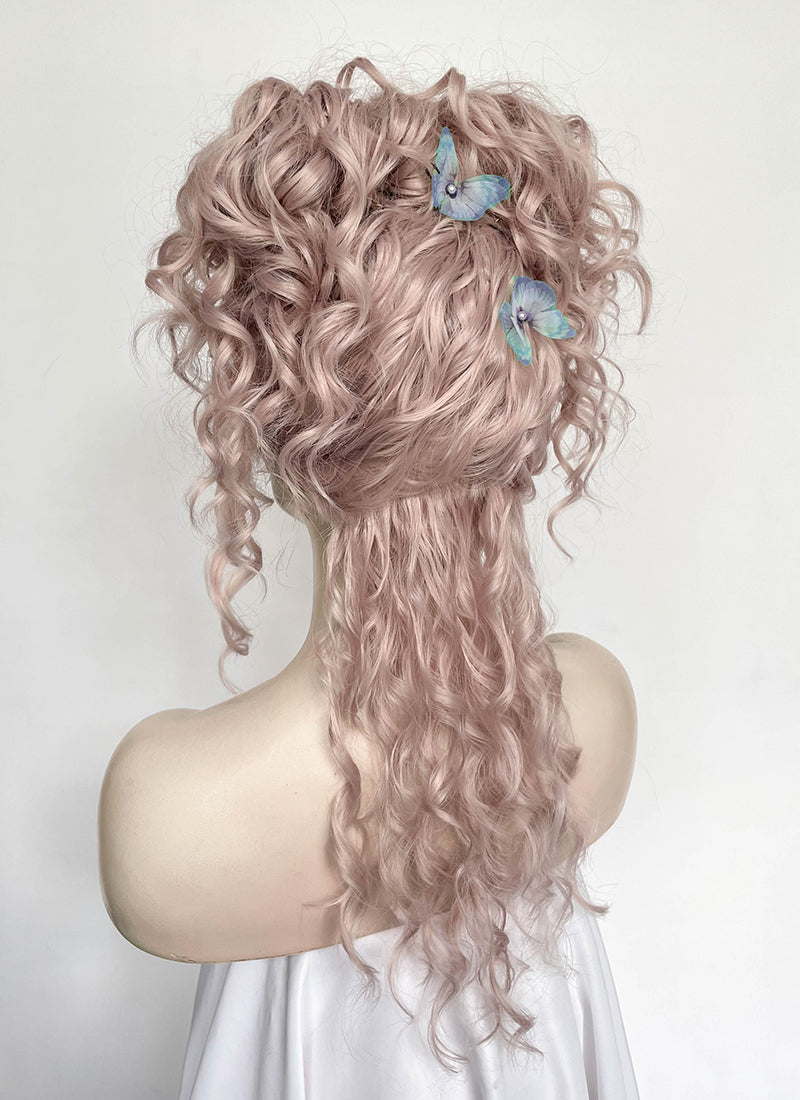 Wednesday Enid Sinclair Gala Pastel Pale Plum Braided Lace Front Synthetic Wig LF2180
