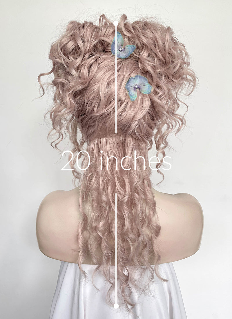 Wednesday Enid Sinclair Gala Pastel Pale Plum Braided Lace Front Synthetic Wig LF2180