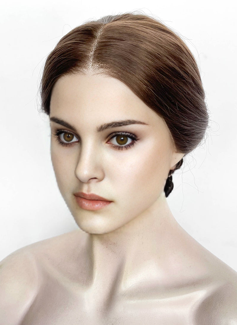 Star Wars Padme Amidala Brunette Braided Lace Front Synthetic Wig LF2181