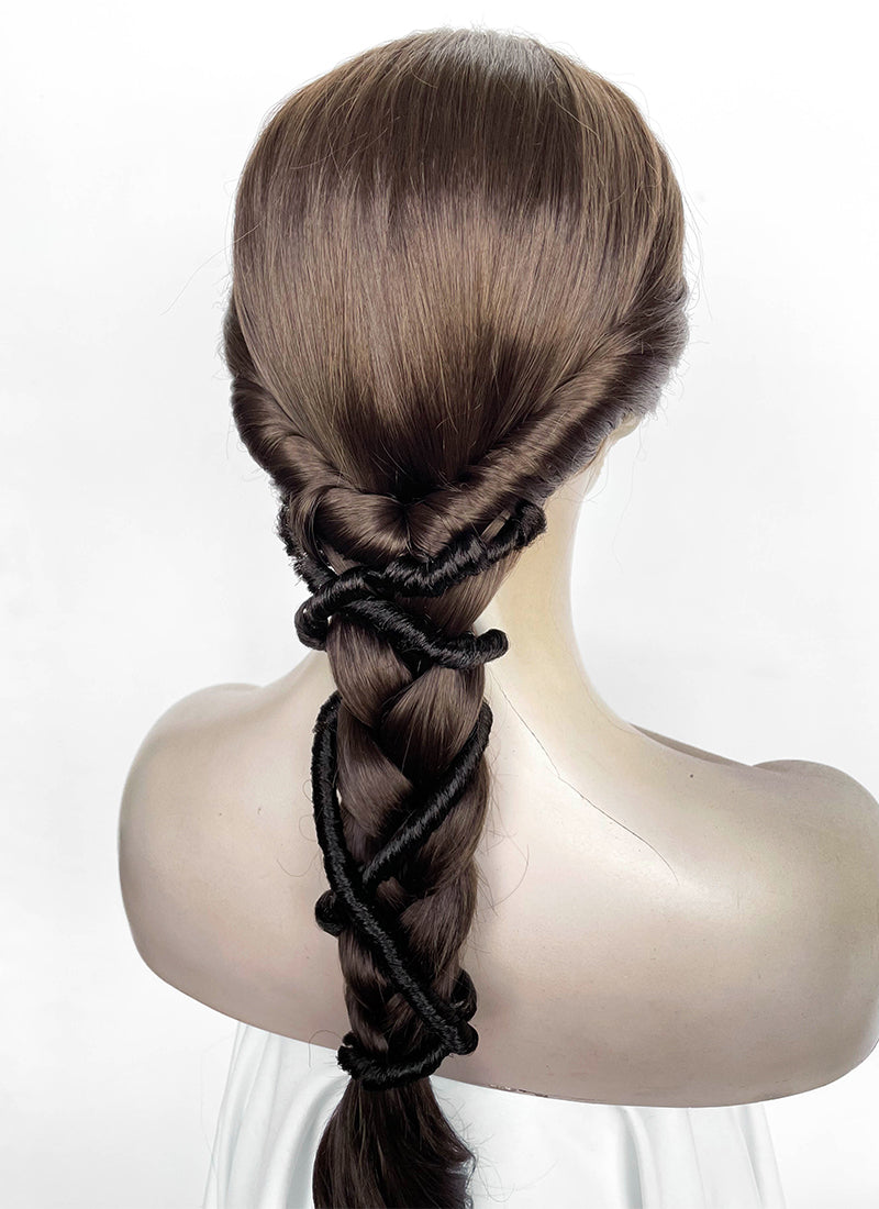 Star Wars Padme Amidala Brunette Braided Lace Front Synthetic Wig LF2181