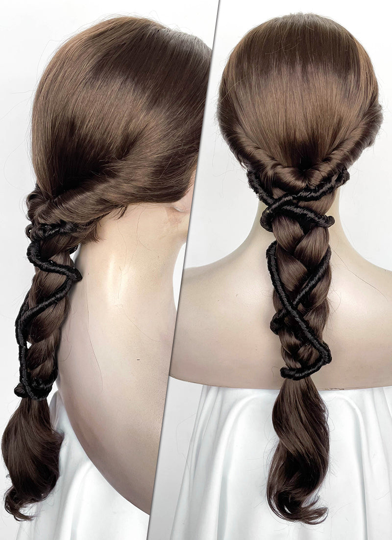 Star Wars Padme Amidala Brunette Braided Lace Front Synthetic Wig LF2181