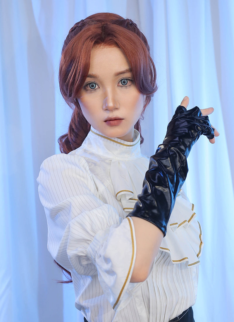 Clair Obscur: Expedition 33 Maelle Auburn Braided Lace Front Synthetic Wig LF2189