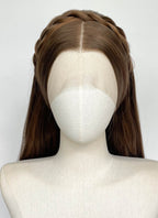 Barbie as the Princess and the Pauper Queen Erika Brunette Braided Lace Front Synthetic Wig LF2196