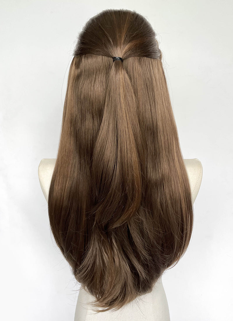 Barbie as the Princess and the Pauper Queen Erika Brunette Braided Lace Front Synthetic Wig LF2196