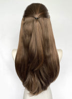 Barbie as the Princess and the Pauper Queen Erika Brunette Braided Lace Front Synthetic Wig LF2196