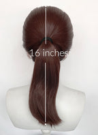Resident Evil Claire Redfield Brown Ponytail Lace Front Wig LF2199
