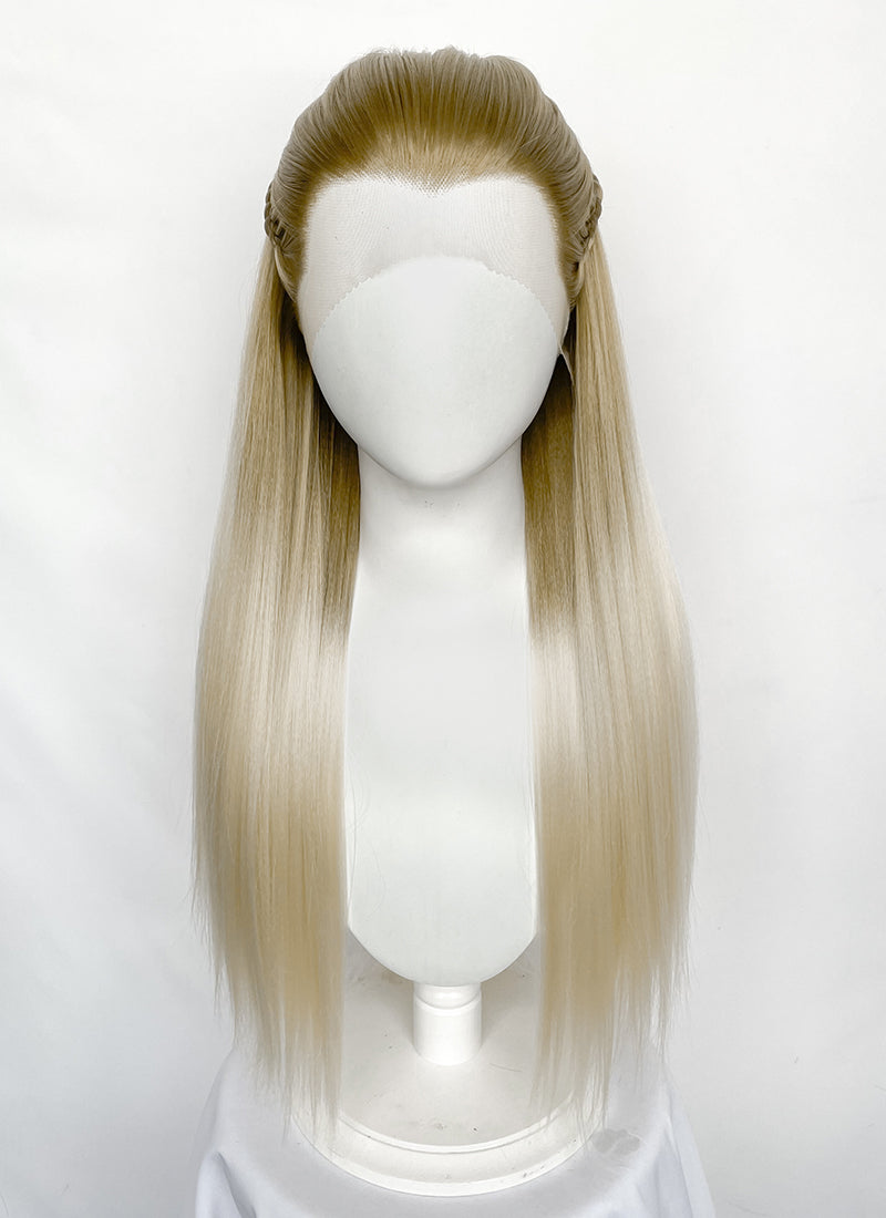 The lord of the rings The Hobbit Legolas Two Tone Blonde Braided Lace Front Synthetic Men's Wig LF2200