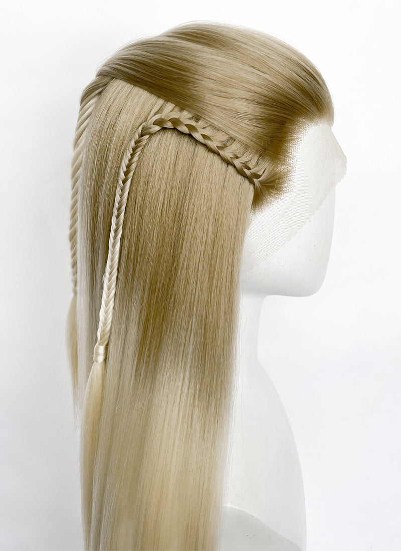 The lord of the rings The Hobbit Legolas Two Tone Blonde Braided Lace Front Synthetic Men's Wig LF2200