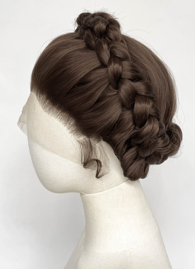 Star Wars Princess Leia Brunette Braided Lace Front Synthetic Wig LF2202