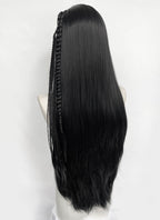 Black Braided Lace Front Synthetic Wig LF2204
