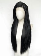 Black Braided Lace Front Synthetic Wig LF2204