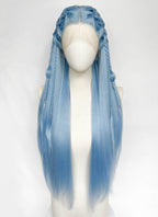 Pastel Blue Braided Lace Front Synthetic Wig LF2206