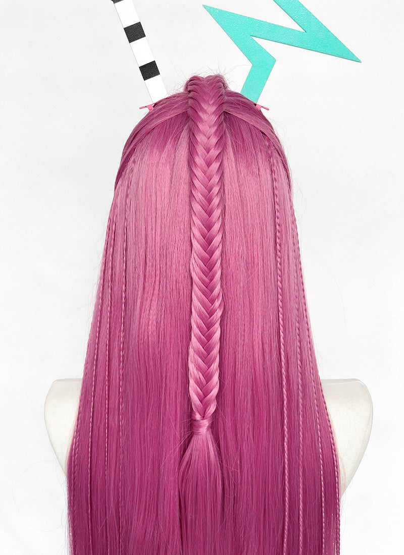 The Amazing Digital Circus Zooble Yaki Hot Pink Braided 13" x 6" Lace Top Synthetic Wig LF2207