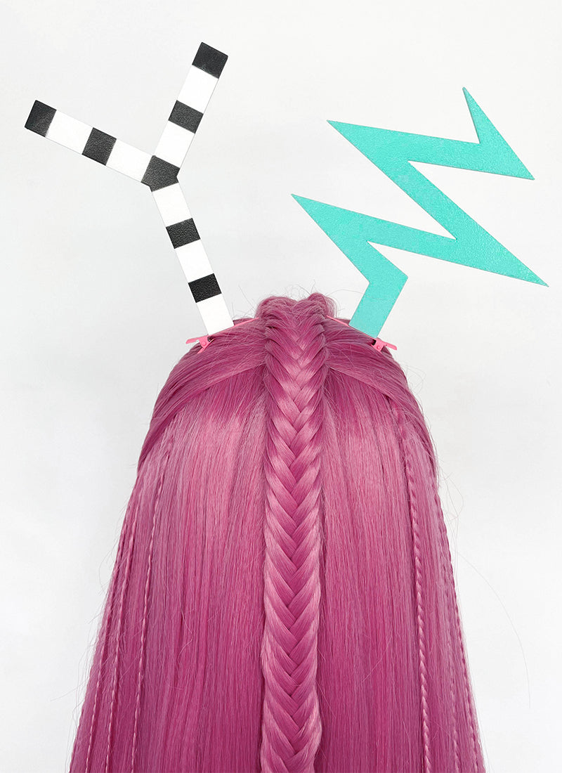 The Amazing Digital Circus Zooble Yaki Hot Pink Braided 13" x 6" Lace Top Synthetic Wig LF2207