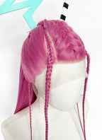 The Amazing Digital Circus Zooble Yaki Hot Pink Braided 13" x 6" Lace Top Synthetic Wig LF2207