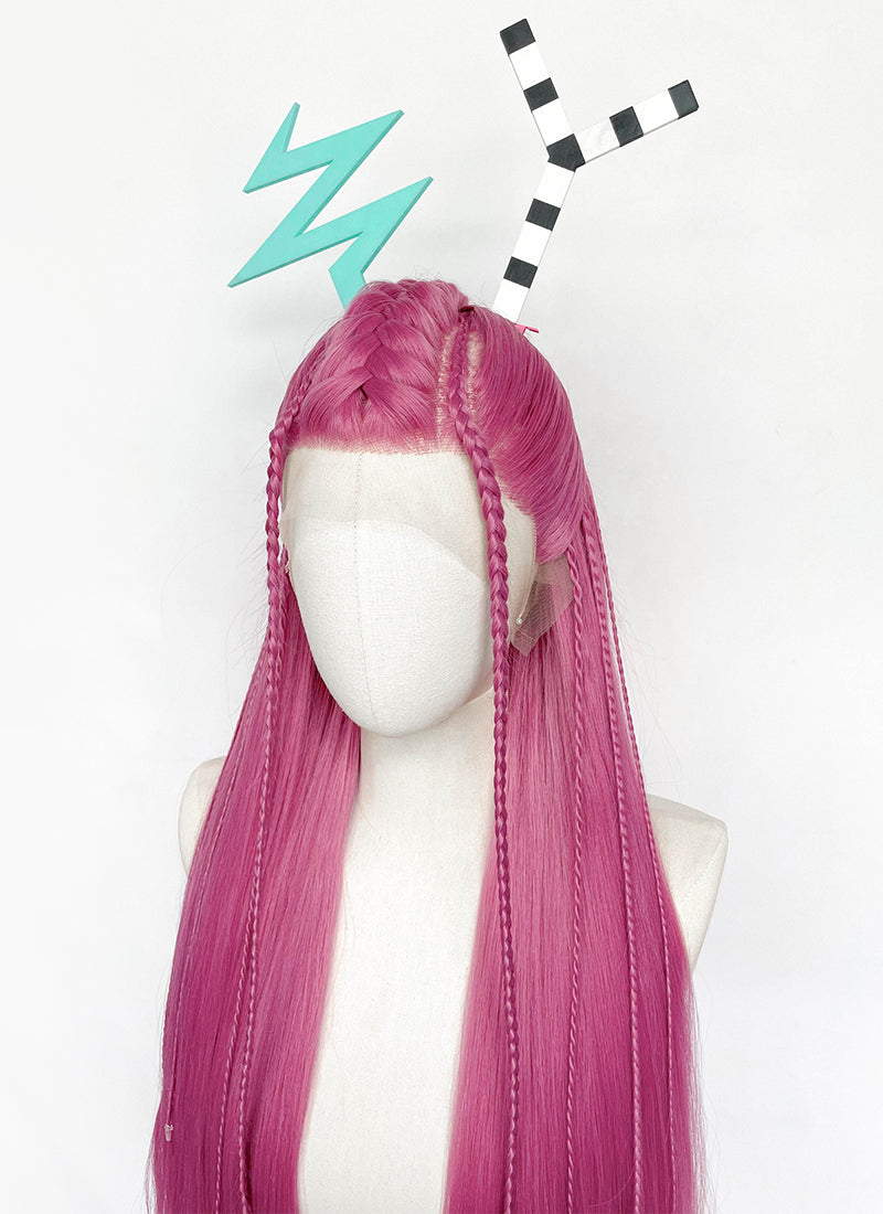 The Amazing Digital Circus Zooble Yaki Hot Pink Braided 13" x 6" Lace Top Synthetic Wig LF2207