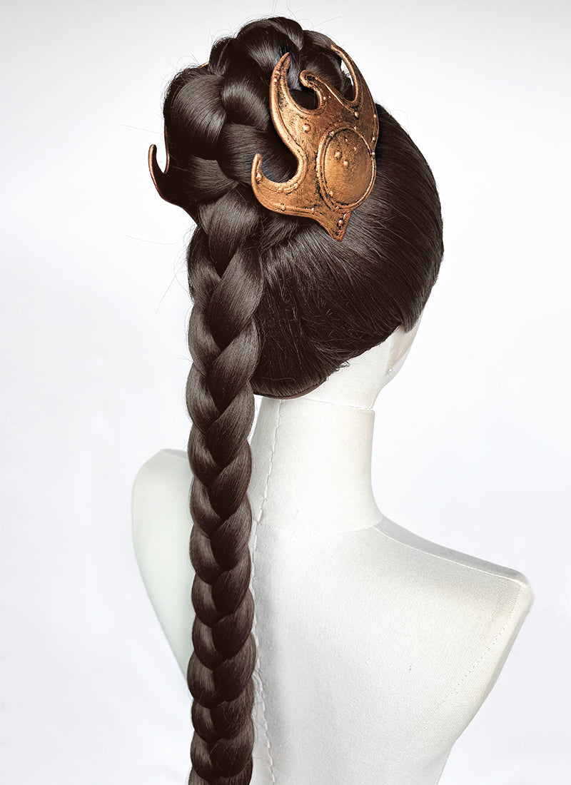 Star Wars Princess Leia Brunette Braided Lace Front Synthetic Wig LF2208