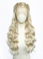 Game of Thrones Daenerys Targaryen Light Ash Blonde Braided Lace Front Synthetic Wig LF2209