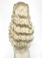 Game of Thrones Daenerys Targaryen Light Ash Blonde Braided Lace Front Synthetic Wig LF2209