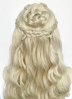 Game of Thrones Daenerys Targaryen Light Ash Blonde Braided Lace Front Synthetic Wig LF2211