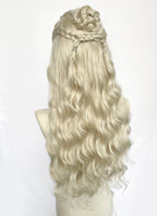 Game of Thrones Daenerys Targaryen Light Ash Blonde Braided Lace Front Synthetic Wig LF2211