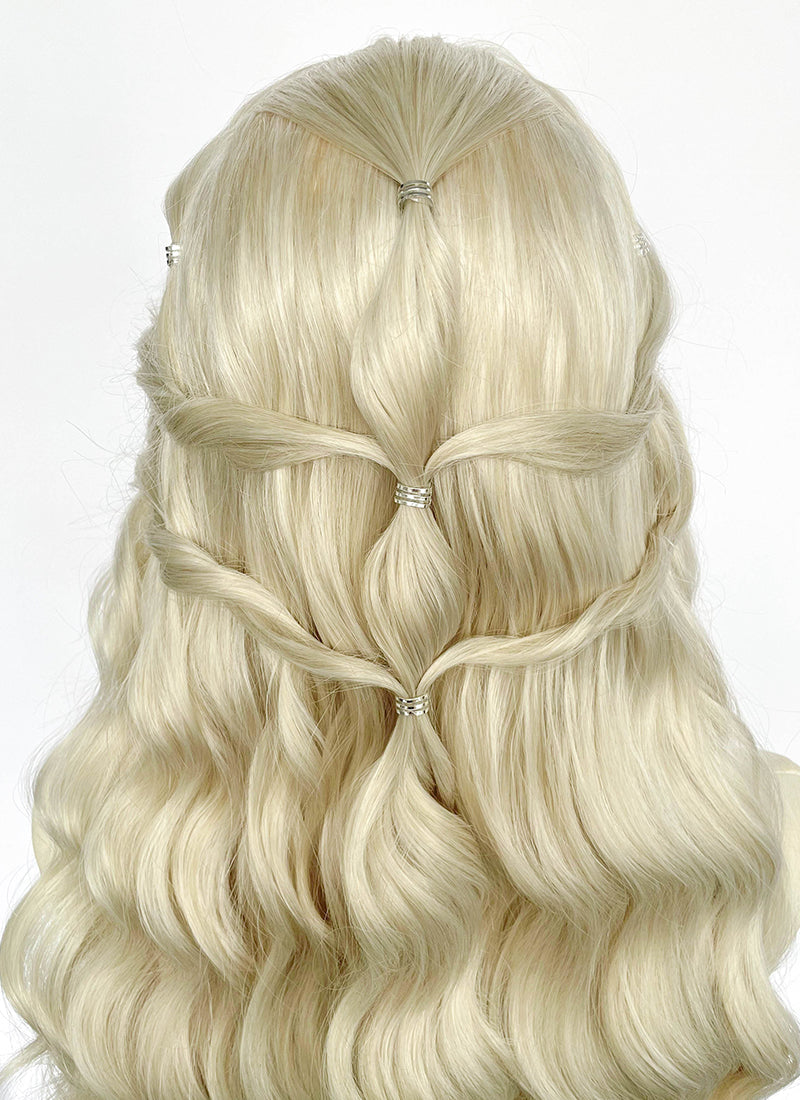 Game of Thrones Daenerys Targaryen Light Ash Blonde Braided Lace Front Synthetic Wig LF2212