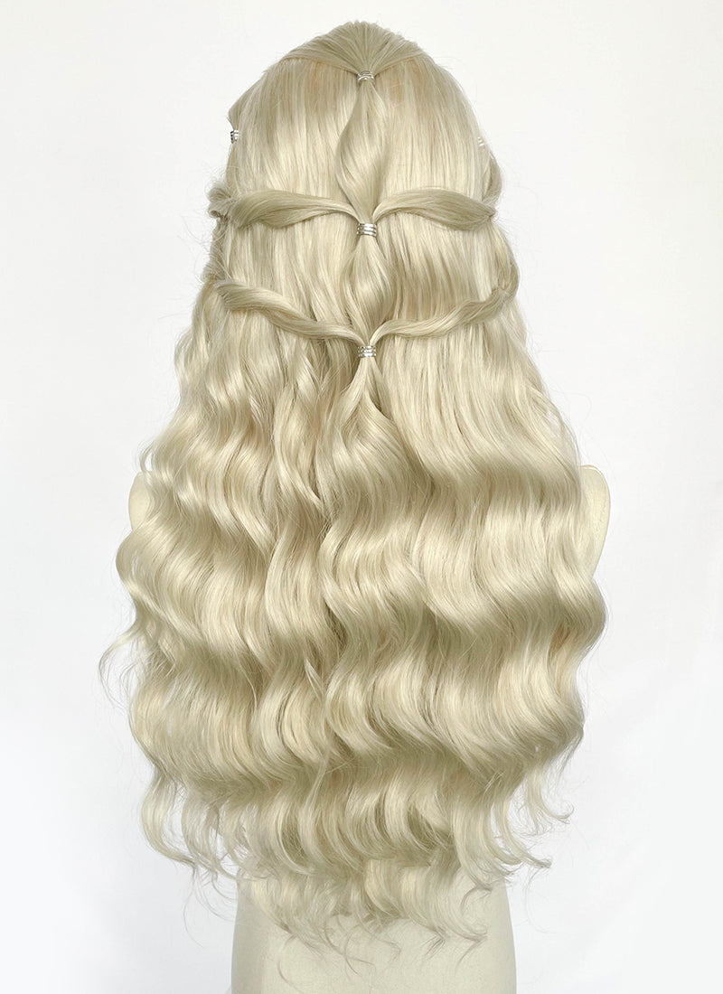Game of Thrones Daenerys Targaryen Light Ash Blonde Braided Lace Front Synthetic Wig LF2212