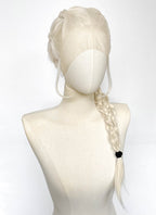 House of the Dragon Rhaenyra Targaryen Platinum Blonde Braided Lace Front Synthetic Wig LF2216